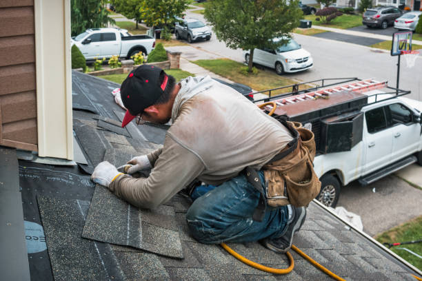 Professional Emergency Roof Repair technician working in Three Rivers, MI